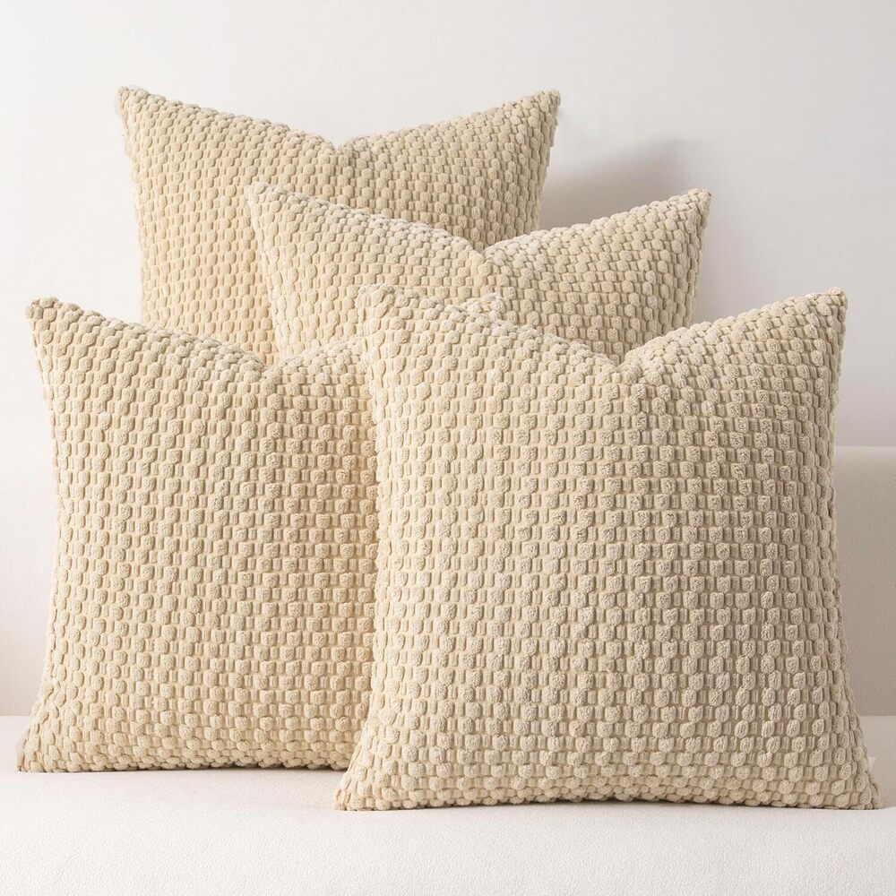 6679 Kevin Textile Throw Pillow Covers Pack of 4 Spring Super Soft Boho